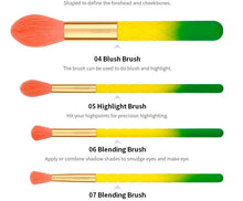 Load image into Gallery viewer, DOCOLOR 16 Piece Pineapple Face and Eye Brush Set