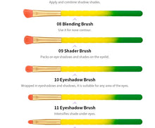 Load image into Gallery viewer, DOCOLOR 16 Piece Pineapple Face and Eye Brush Set