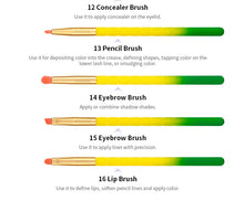 Load image into Gallery viewer, DOCOLOR 16 Piece Pineapple Face and Eye Brush Set