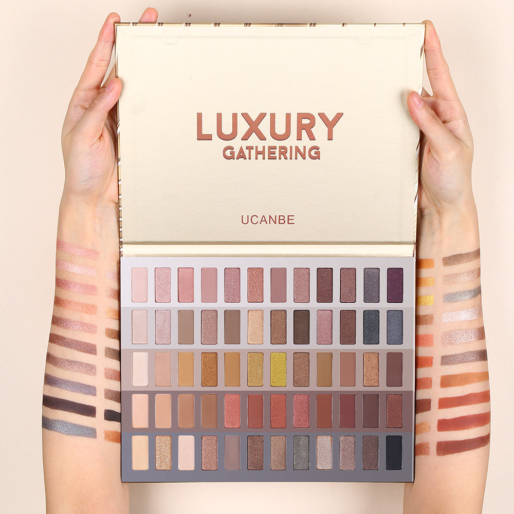 Ucanbe Luxury Gathering 60 Colors Neutral Eyeshadow Palette – All The  Beauties