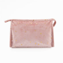 Load image into Gallery viewer, Star Embroidered Velvet Makeup Bag Pink