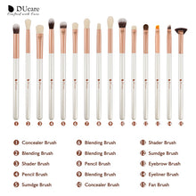 Load image into Gallery viewer, DUcare 15 Piece Complete Eye Brush Set White