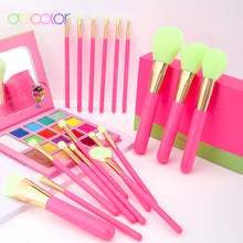 Load image into Gallery viewer, Docolor Neon Hot Pink 18 pc Makeup Brush Set