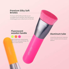 Load image into Gallery viewer, DOCOLOR Kabuki Foundation and Powder Makeup Brush Neon Hot Fuchsia