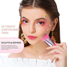 Load image into Gallery viewer, DOCOLOR Kabuki Foundation and Powder Makeup Brush Neon Hot Fuchsia