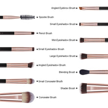 Load image into Gallery viewer, Docolor Rose Gold 6 Pieces Double-Ended Eye Brush Set