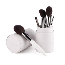 Load image into Gallery viewer, DUcare Luxe 8 Piece Face & Eye Brush Set with Brush Cylinder Case