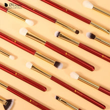 Load image into Gallery viewer, ducare 15 piece complete eye brush set red