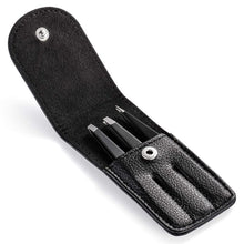 Load image into Gallery viewer, DUcare Perfect Eyebrow Tweezers Set (3 PCs) with Luxury Black Case