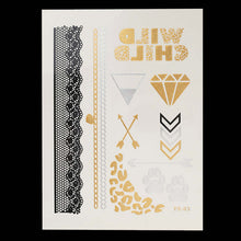 Load image into Gallery viewer, Aztec Flash Metallic Tattoos