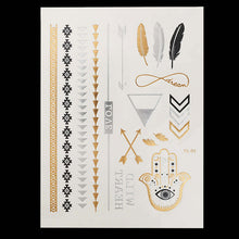 Load image into Gallery viewer, Aztec Flash Metallic Tattoos
