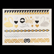 Load image into Gallery viewer, Chains and Arrows Metallic Tattoos