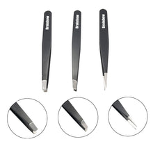 Load image into Gallery viewer, Brainbow Eyebrow Tweezers Set of 3