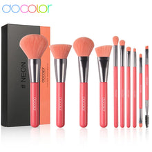 Load image into Gallery viewer, Docolor Neon Peach - 10 Pieces Makeup Brush Set