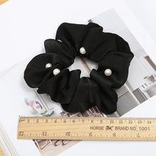 Load image into Gallery viewer, Pearly Satin Hair Scrunchie