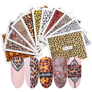 Leopard-themed Nail Stickers
