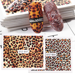 Leopard-themed Nail Stickers