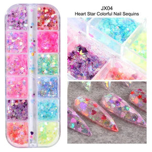 Mixed 3D Color Nail Flakes