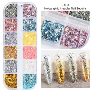 Mixed 3D Color Nail Flakes