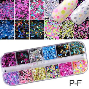 Mixed 3D Color Nail Flakes