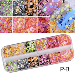 Mixed 3D Color Nail Flakes