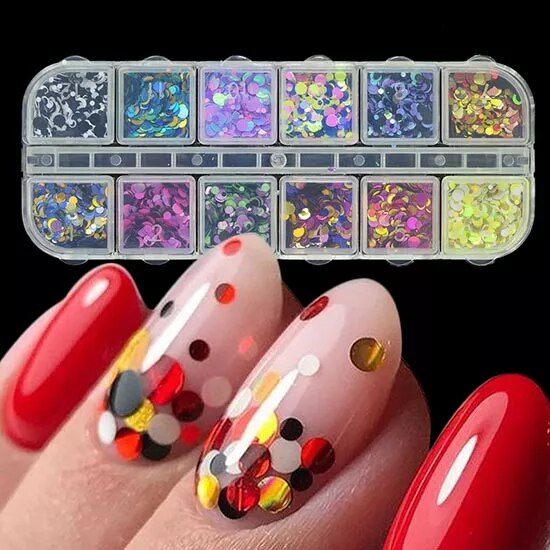 Mixed 3D Color Nail Flakes