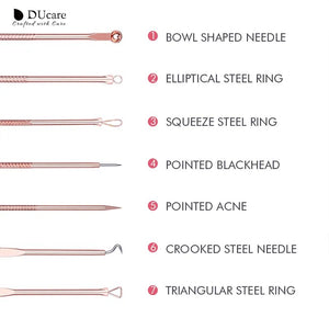 DUCARE Skincare Blackhead & Blemish Removal Tool Kit
