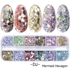 Mixed 3D Color Nail Flakes