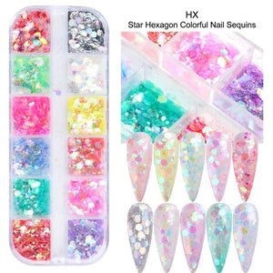 Mixed 3D Color Nail Flakes