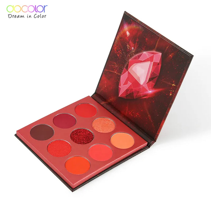 Docolor Gemstone Collection 9 Colors Eye Shadow Palette RED