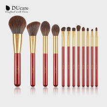 Load image into Gallery viewer, DUcare Classic Red Makeup Brush Collection 12pcs