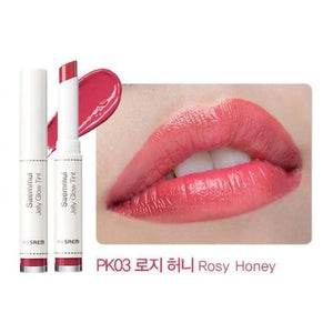 the saem jelly glow lip tint shade 03 rosy honey