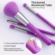Load image into Gallery viewer, Docolor Neon Purple - 10 Pieces Makeup Brush Set 