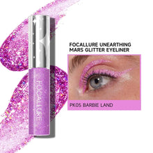 Load image into Gallery viewer, FOCALLURE Unearthing Mars Glitter Eyeliner shade pk05 barbie pink bright pink