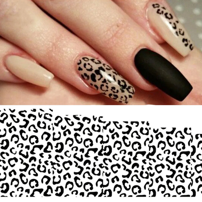 Leopard-themed Nail Stickers