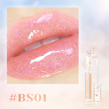 Load image into Gallery viewer, FOCALLURE Watery Glow Glitter Lip Gloss glitter multi-dimensional shade BS01 light pink gloss multidimensional glitter