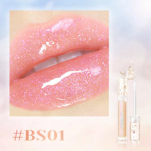 FOCALLURE Watery Glow Glitter Lip Gloss glitter multi-dimensional shade BS01 light pink gloss multidimensional glitter