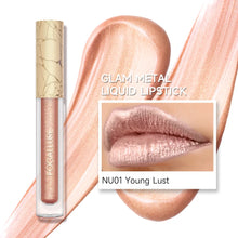 Load image into Gallery viewer, FOCALLURE Glam Metal Liquid Lipstick  shade young lust nude metallic