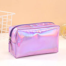Load image into Gallery viewer, Holographic Metallic Makeup Bag