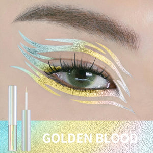 FOCALLURE Chameleon Liquid Eye from silver and yellow to light tiffany blue