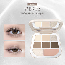 Load image into Gallery viewer, FOCALLURE 8 Pan Pressed Powder Eyeshadow Palette #br03 refined and simple smoky eye looks, matte, shimmer, pearly