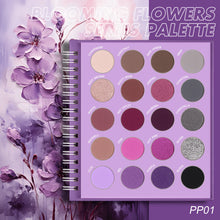 Load image into Gallery viewer, Focallure blooming flowers series eyeshadow palette PP01 purple eyeshadow palette