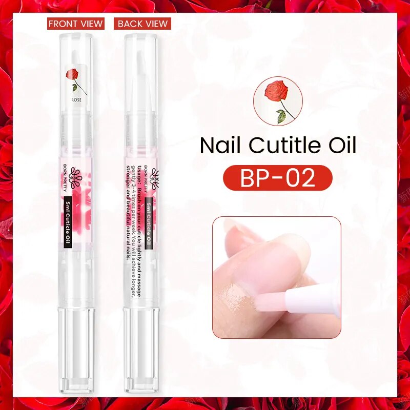 BORN PRETTY Fruits & Herbs Nail Cuticle Oil Pen rose