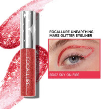Load image into Gallery viewer, FOCALLURE Unearthing Mars Glitter Eyeliner shade rd07 sky on fire bright red