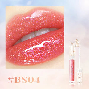 FOCALLURE Watery Glow Glitter Lip Gloss glitter multi-dimensional shade BS04 cherry gloss multicolor glitter