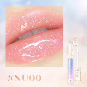 FOCALLURE Watery Glow Glitter Lip Gloss transparent glitter