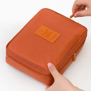 Barrel-Shaped Foldable Drawstrng Cosmetic Bag