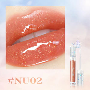 FOCALLURE Watery Glow Glitter Lip Glossglitter multi-dimensional nude beige lip gloss