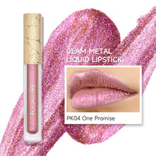 Load image into Gallery viewer, FOCALLURE Glam Metal Liquid Lipstick  shade one promise nude metallic fuchsia