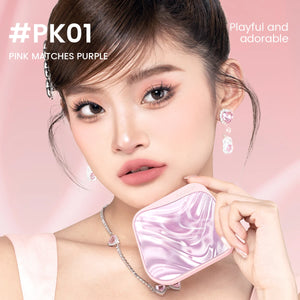 FOCALLURE 8 Pan Pressed Powder Eyeshadow Palette #pk01 pink eyeshadow matte, shimmer, pearly